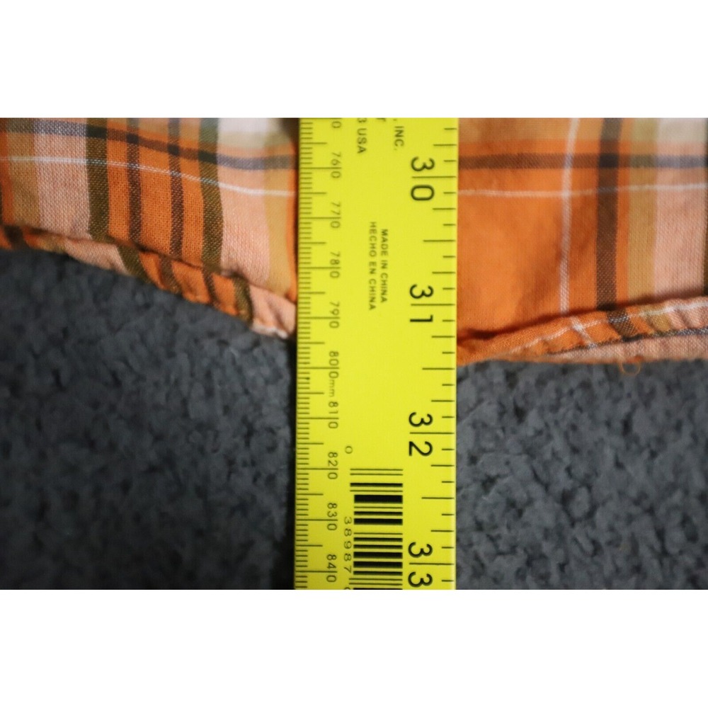 Rocawear Shirt Mens 3XL Black Orange Plaid Western Hip Hop Streetwear Button-Up - Picture 12 of 13